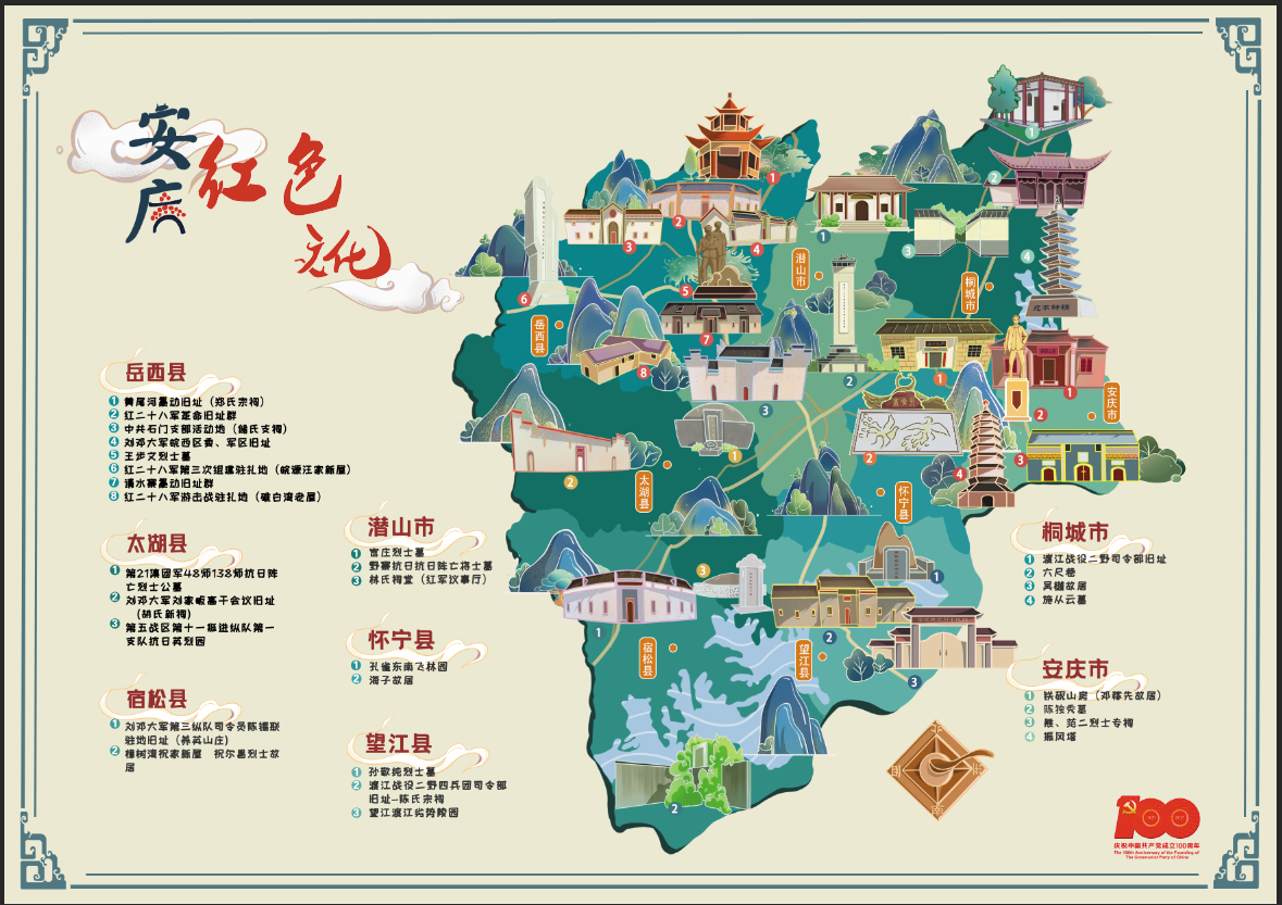 安徽高校推出城市红旅地图,革命文物"变身"景点路标